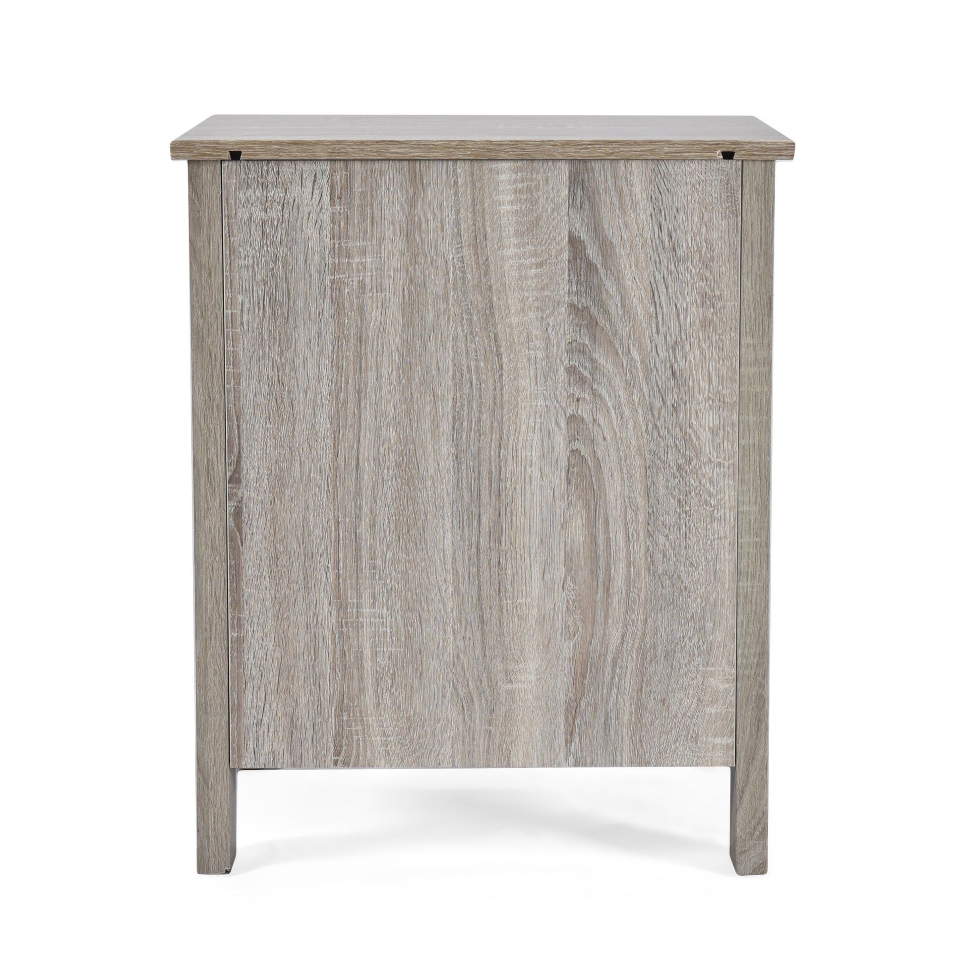 Toolless Assembly Nightstand Oak Mdf