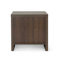 Bologna Bedroom 2 Drawer Nightstand Walnut Mdf