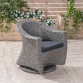 Larchmont Swivel Chair Grey Black Fabric