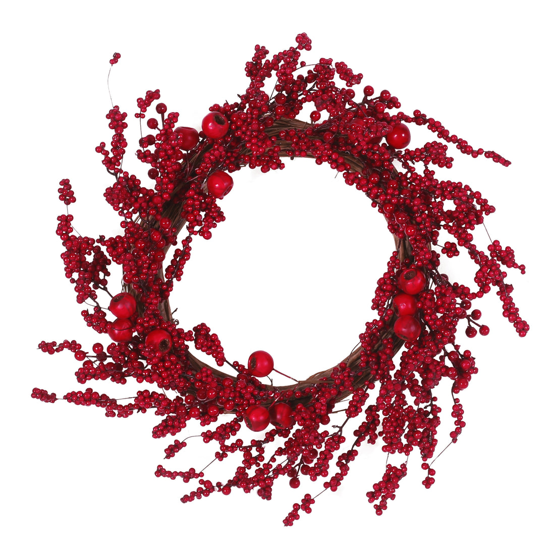 23.5" Wp Mixed Berry Wreath Red Polyester