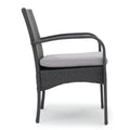 Cordoba Kd Pe Wicker Dining Chair Grey Pe Rattan Iron Waterproof Fabric