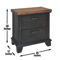 Bear Creek Nightstand Brown Dark Brown Wood