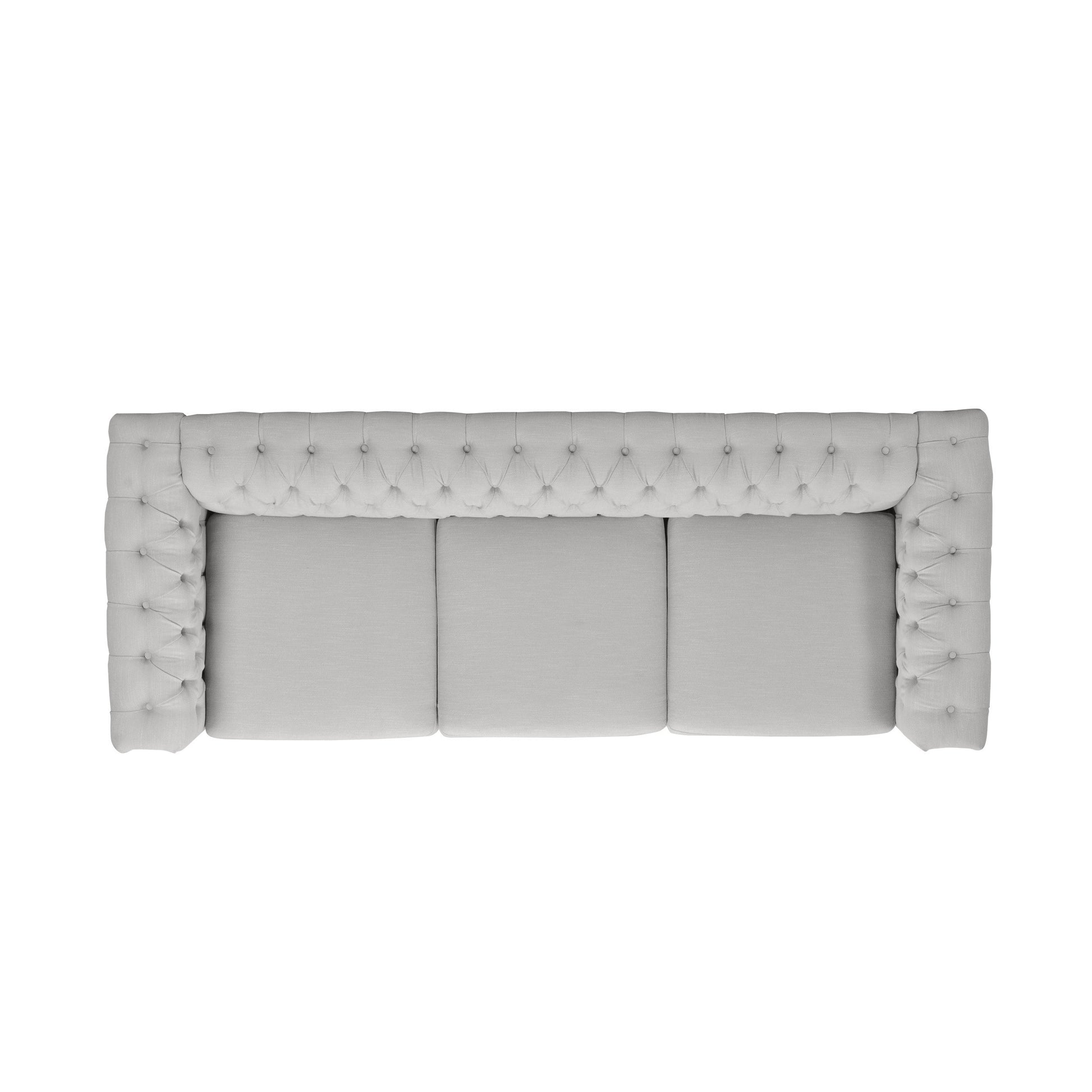 Sofa 3 Seater Grey Fabric