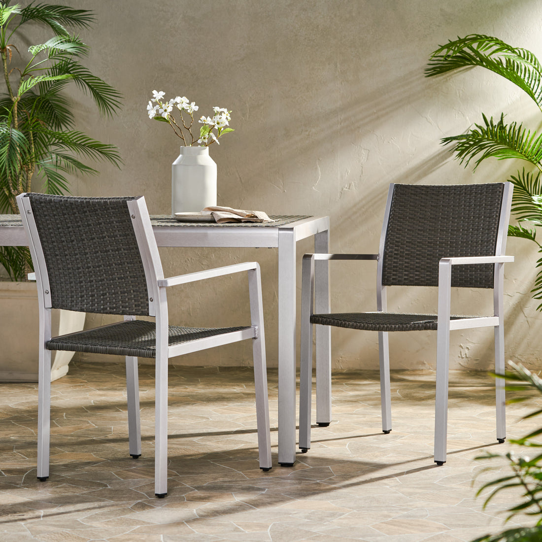 Cape Coral Outdoor Wicker Dining Chairs With