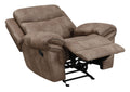 Nashville Glider Recliner Light Brown Light Brown Faux Leather