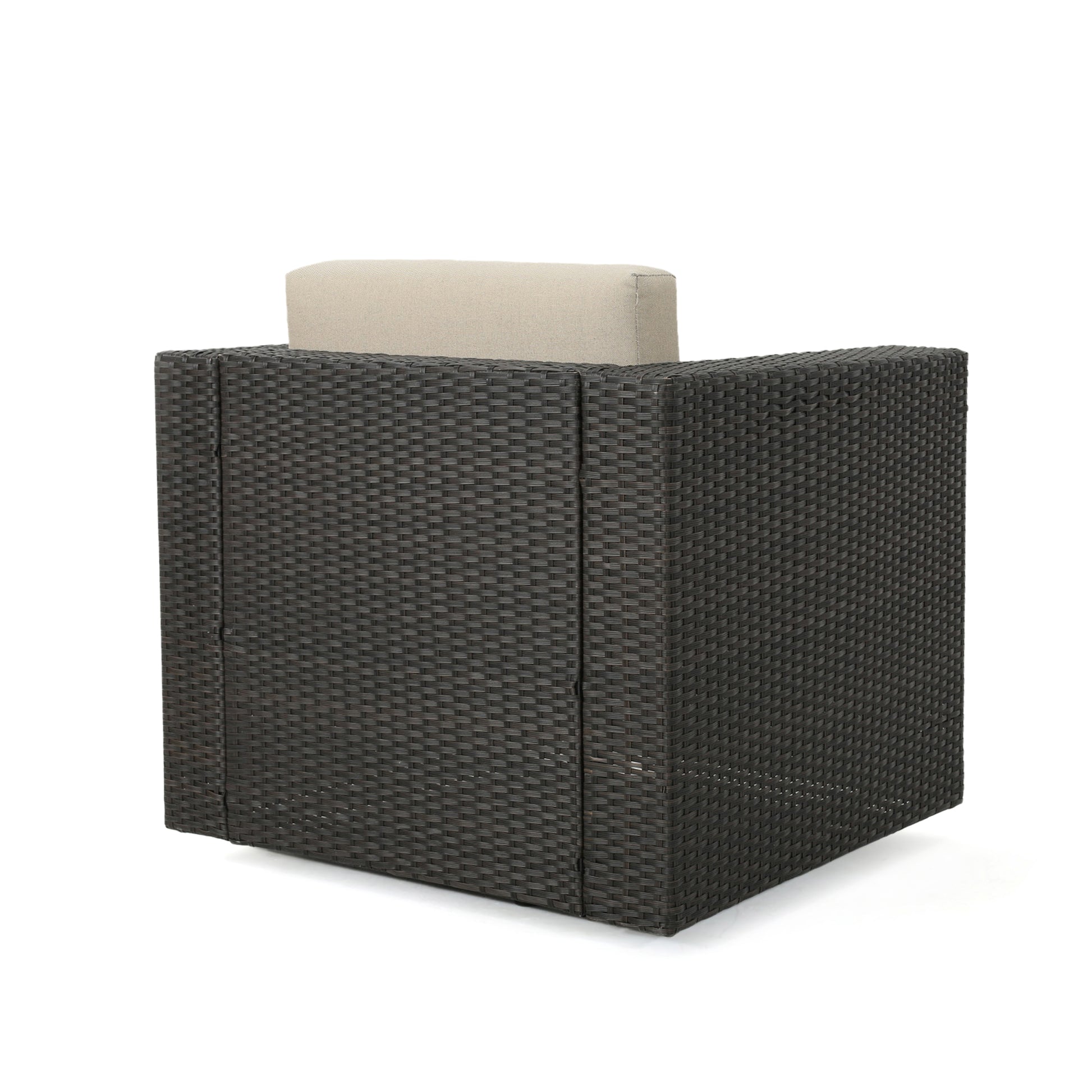 Puerta Mp1 Swivel Chair Dark Brown Brown Beige Fabric