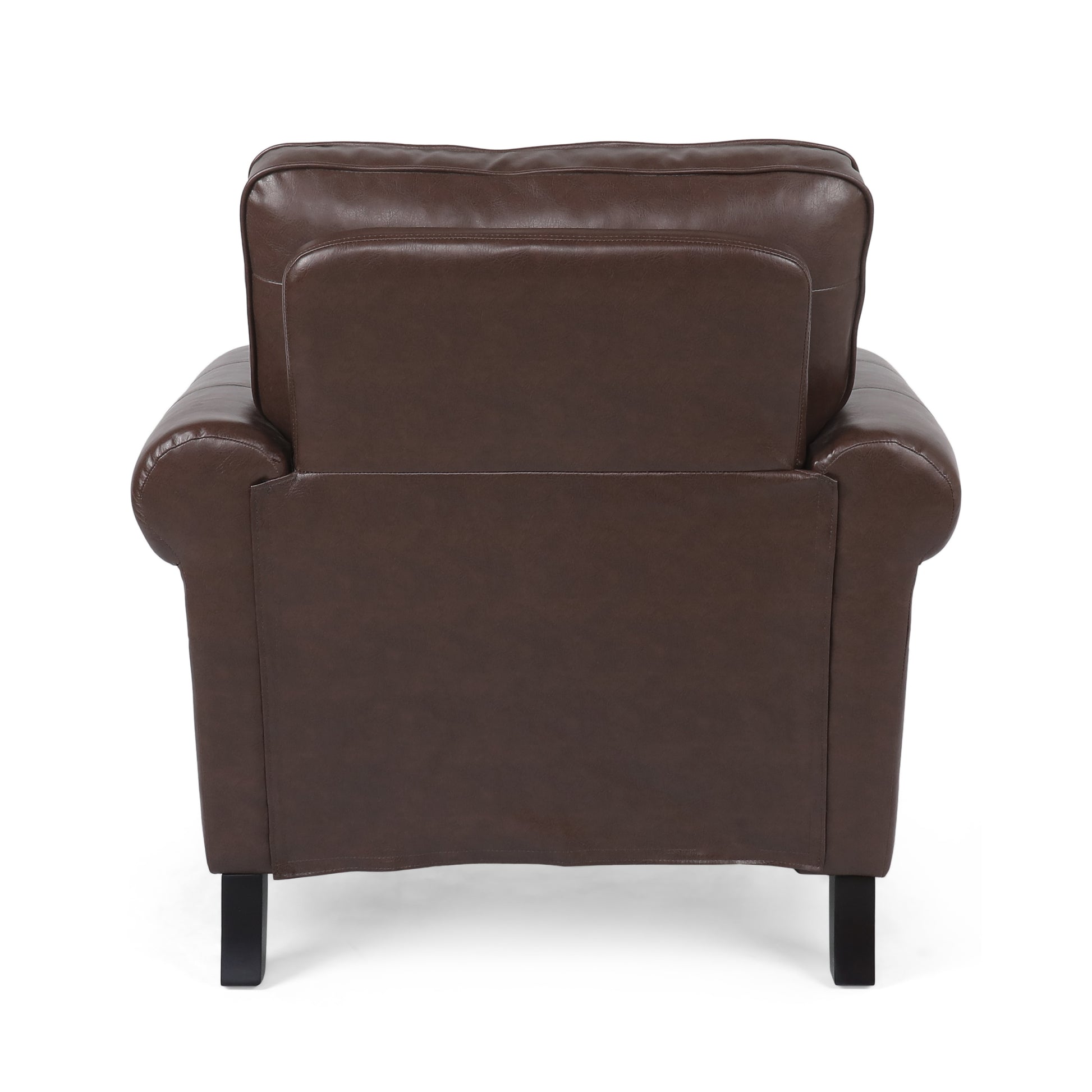 Club Chair Dark Brown Pu