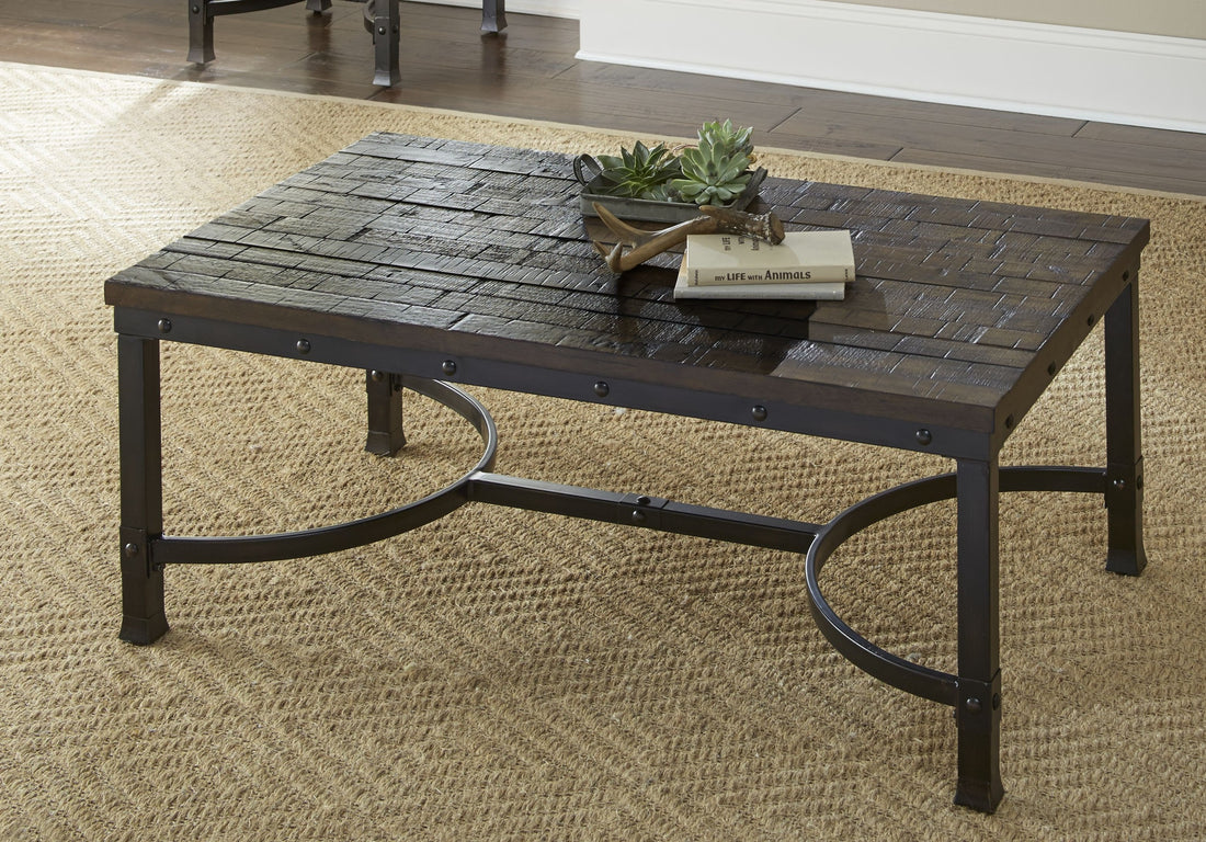 Ambrose Coffee Table Charcoal Grey Solid Wood Mdf