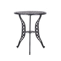Bono Metal Bistro Set Black Aluminium