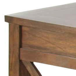 Lenka End Table Brown Brown Wood