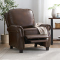 Push Rack Recliner Brown Pu