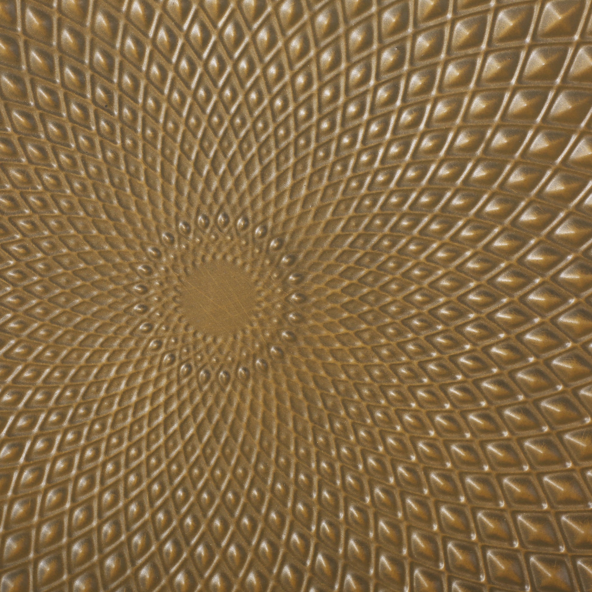 Metal Drum End Table Gold Iron