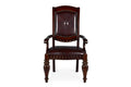 Antoinette Arm Chair Set Of 2 Dark Brown Dark Brown Wood