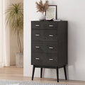 Disa 4 Drawer Chest Black Mdf