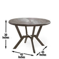 Alamo Round Dining Table Dark Gray Dark Gray Metal