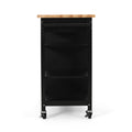 Kitchen Cart Black Wood