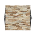 Mango Wood Coffee Table Grey Metal & Wood