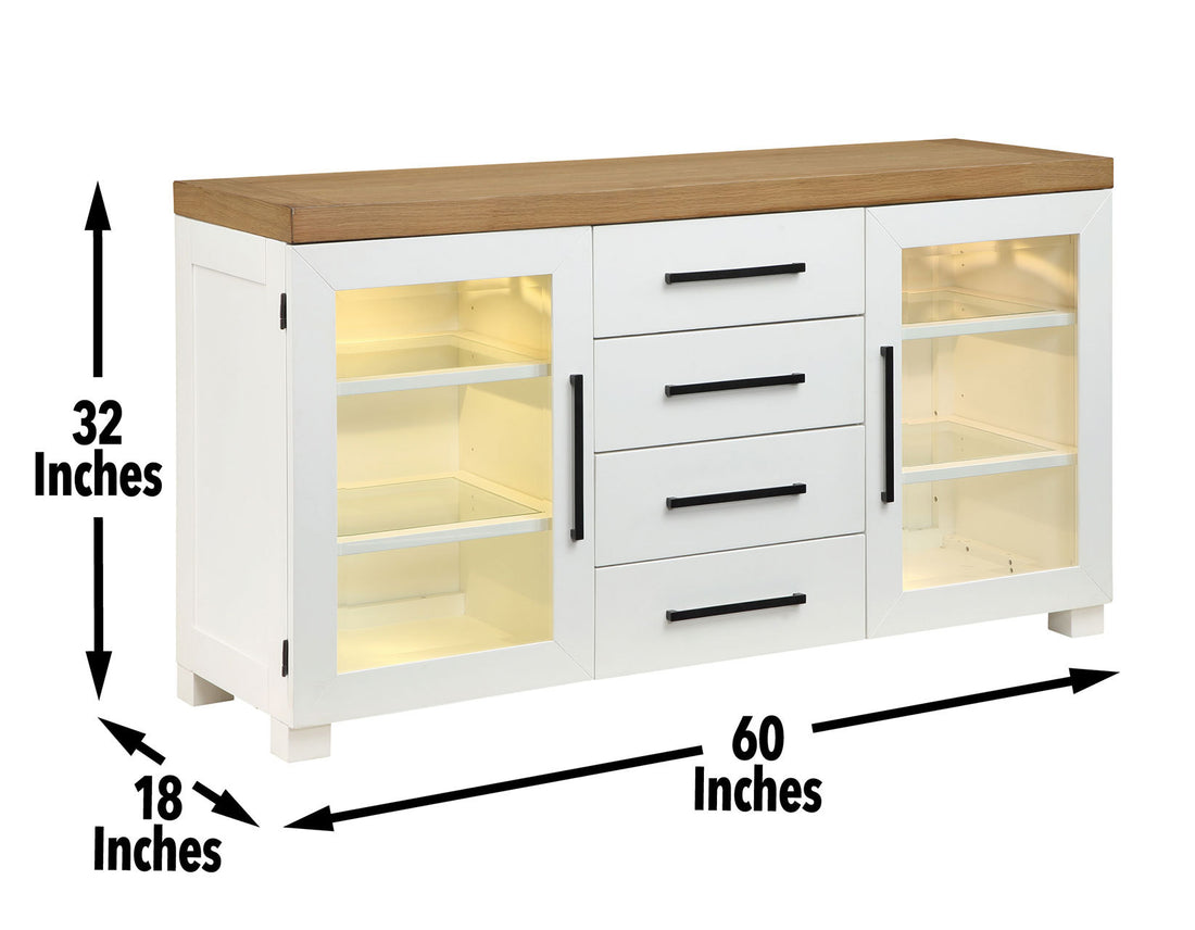 Magnolia Server White White Wood