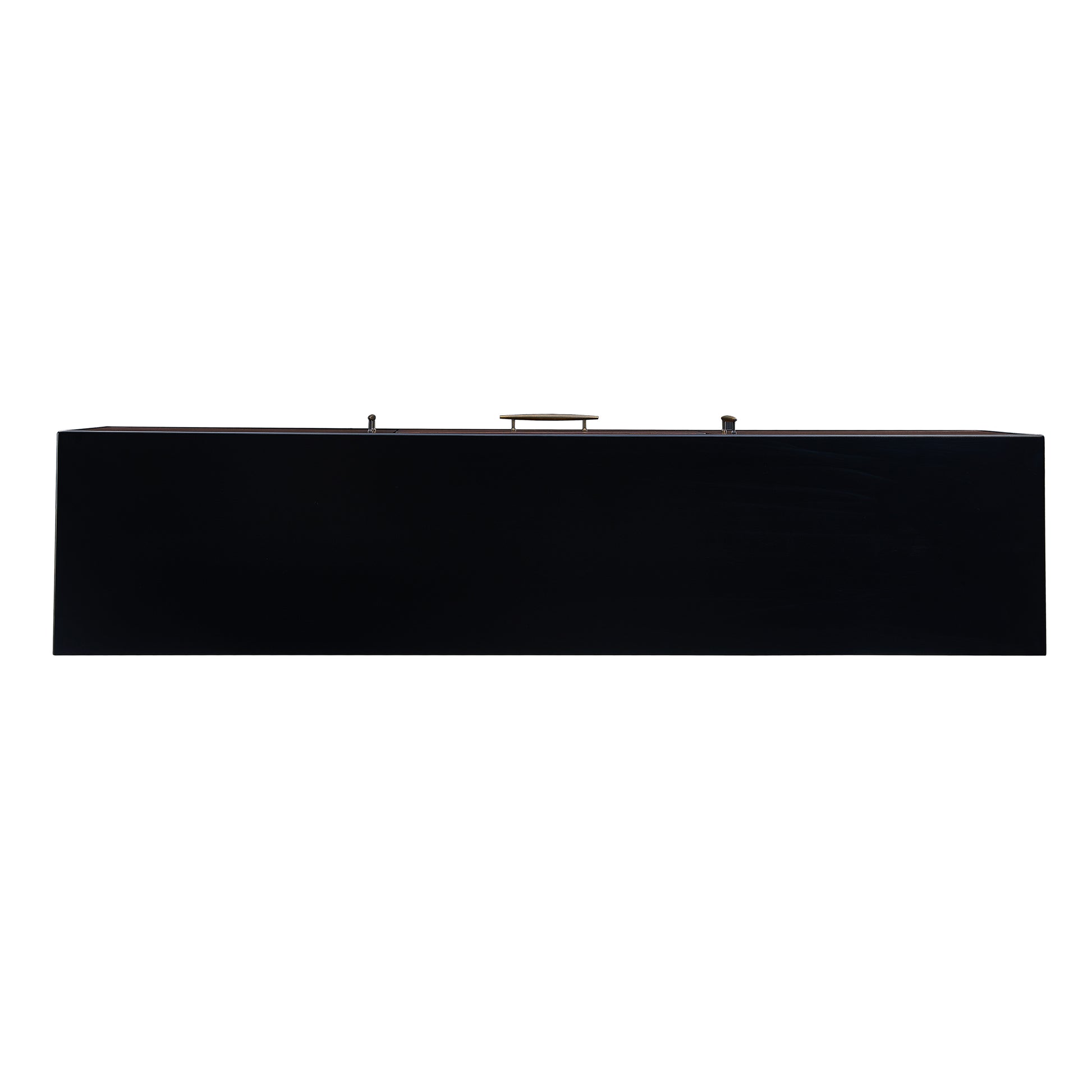 Blynn Midcentury Modern Media Console Black 60 69 Inches Mdf