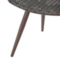 Gila Dining Chair With Powder Coated Legs,Set Of 2 Brown Multi Rattan