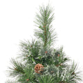 7' Cashmere And Snow Bristle Mixed Tree With 75Pine Cones And 900 Led Lights Ul,1233Tips,Dia:59 Green Pvc