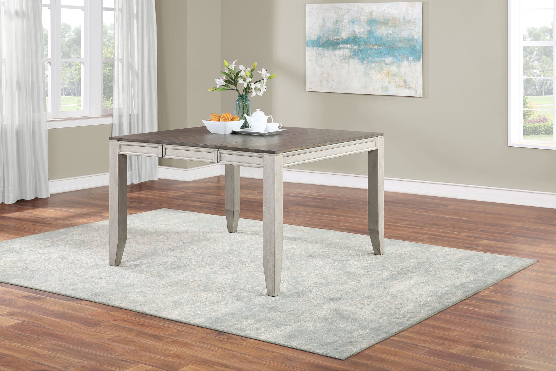 Abacus Counter Table Dark Brown Dark Brown Wood