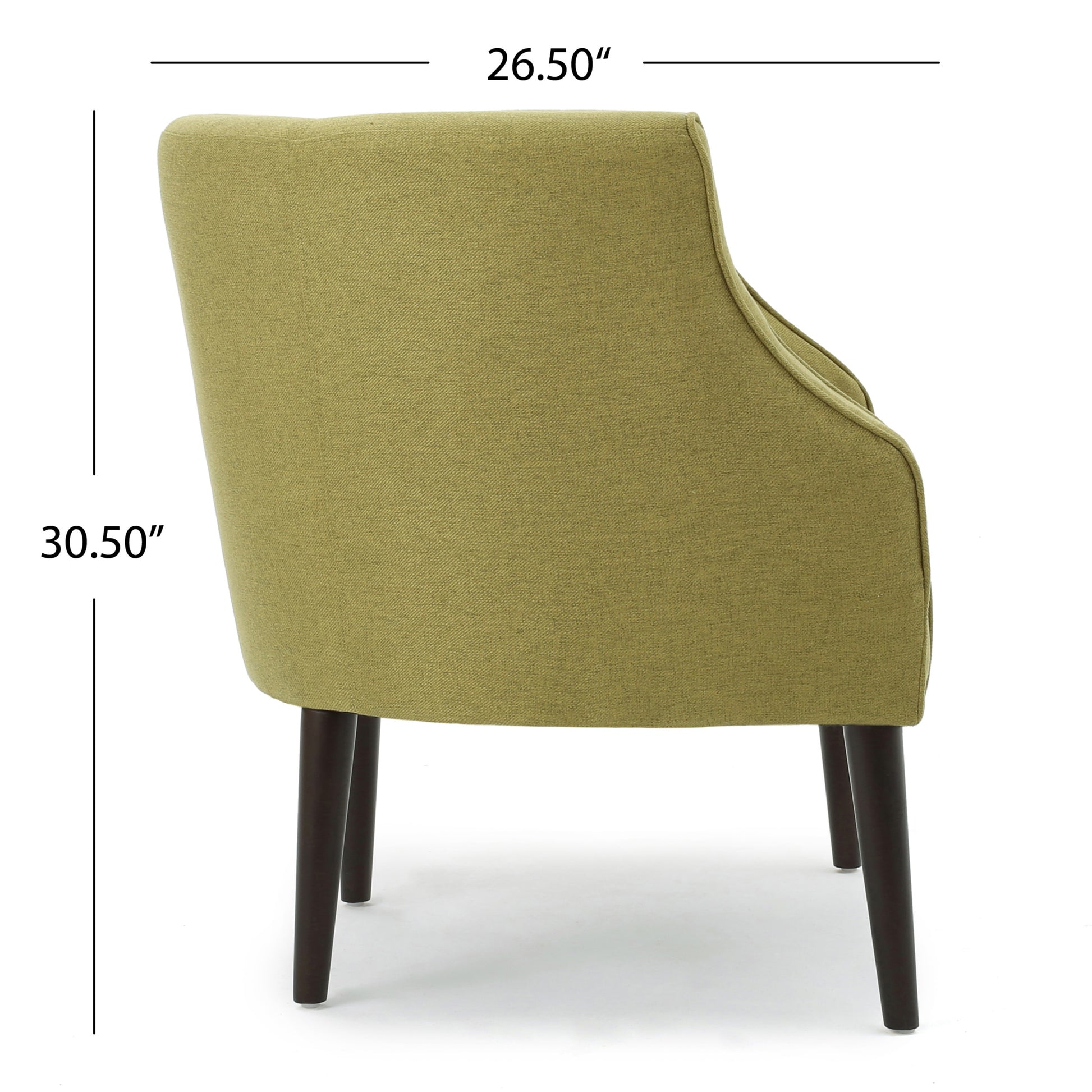Club Chair Green Fabric