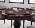 Tournament 5 Piece Dining Or Game Table Set Brown Dark Brown Wood
