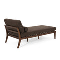 Chaise Lounge Brown Fabric